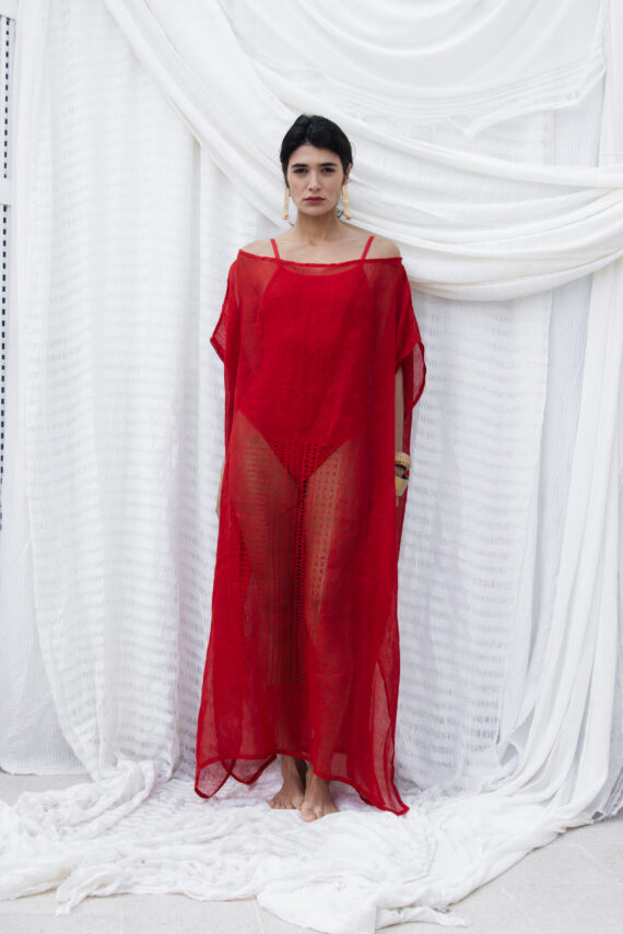 Athena Kaftan Front Embroidered