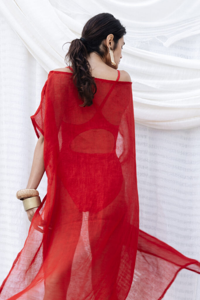 Athena Kaftan Front Embroidered