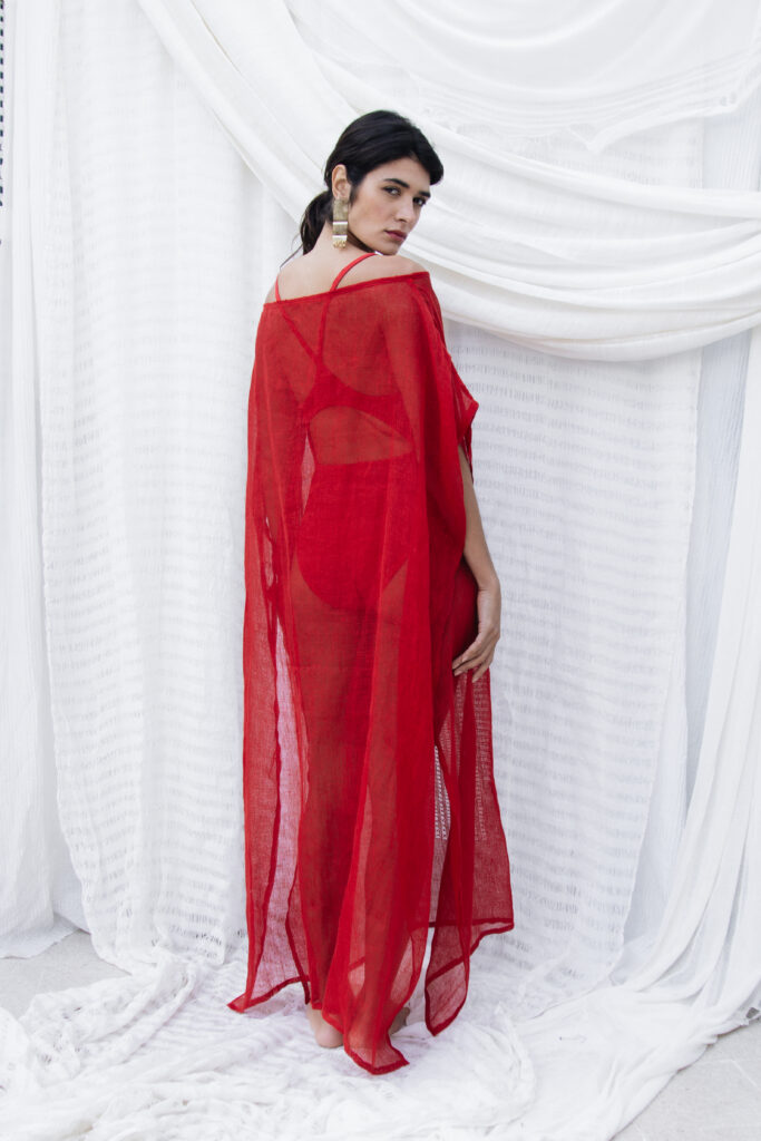 Athena Kaftan Front Embroidered